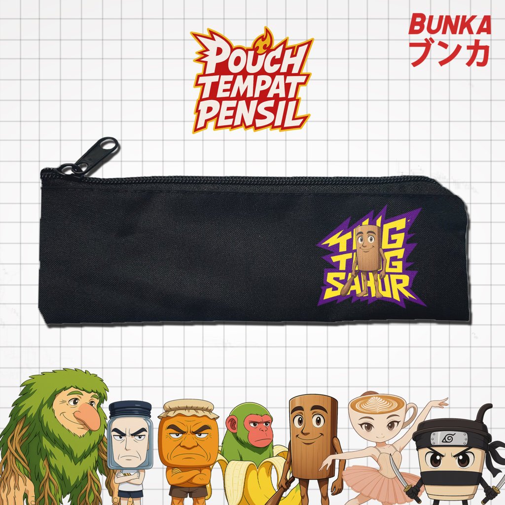 

Pouch Tempat Pensil Anime Anomali Brainrot tung tung tung sahur With Font Murah Bahan Souvenir Pernikahan Bisa Bayar Ditempat cod Gift Anniversary Couple Hampers Kado