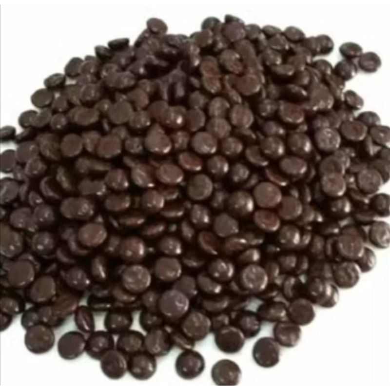 

CHOCO CHIPS SETENGAH BULAT ELMER 150GR BAKESTABLE /DARK CHOCO/ WARNA WARNI