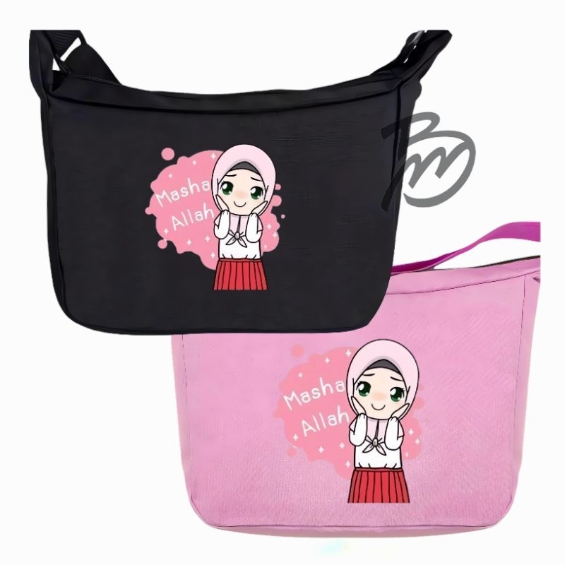 tas selempang anak sekolah TK SD SMP SMA tas selempang pria/wanita motif masyaallah premium exlusive