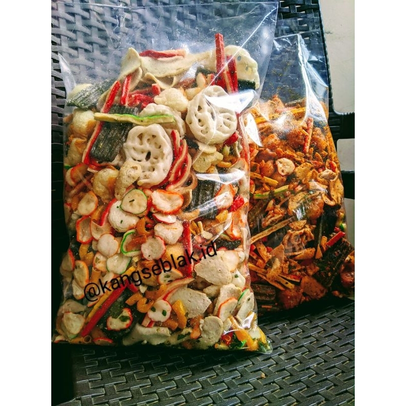 

[BUNDLING] SEBLAK MIX CAMPUR PAKET HEMAT PEDAS & ORIGINAL DUA KEMASAN neto 1kg
