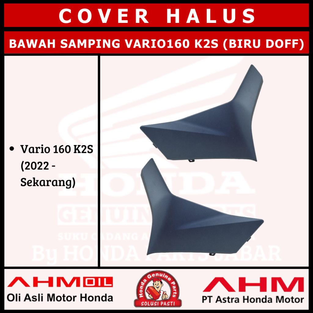 Cover Bawah Samping Depan Vario160 K2S (Biru Doff) 64431K2SN00ZW 64432K2SN00ZW