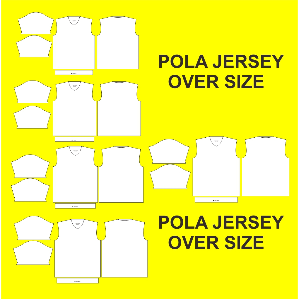 Pola Jersey Oversize/Pola Oversize Jersey/Oversized T-Shirt/Pola Kaos Jersey