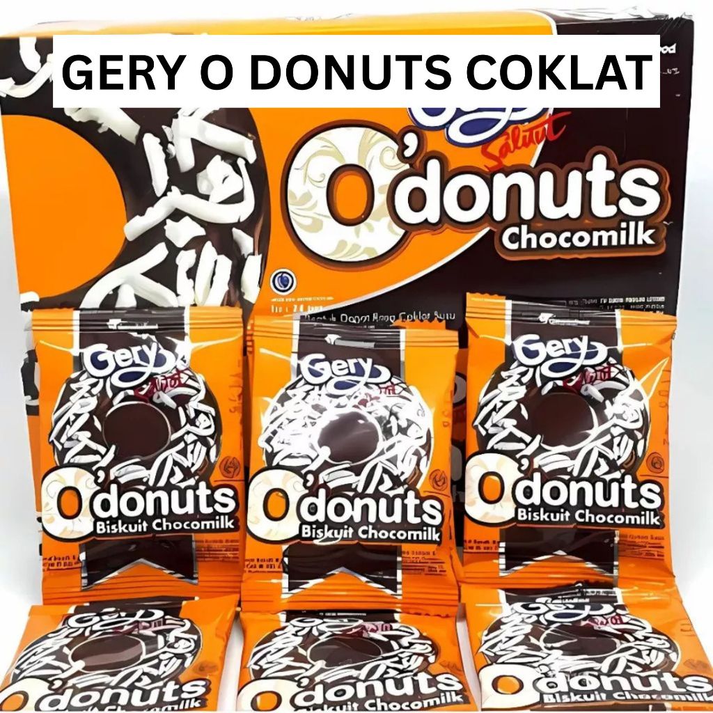 

Gery Snack O'Donuts Biscuit Chocomilk 8 Gram Snack Chocolate Susu Biscuit Bentuk Donat Garuda Foods