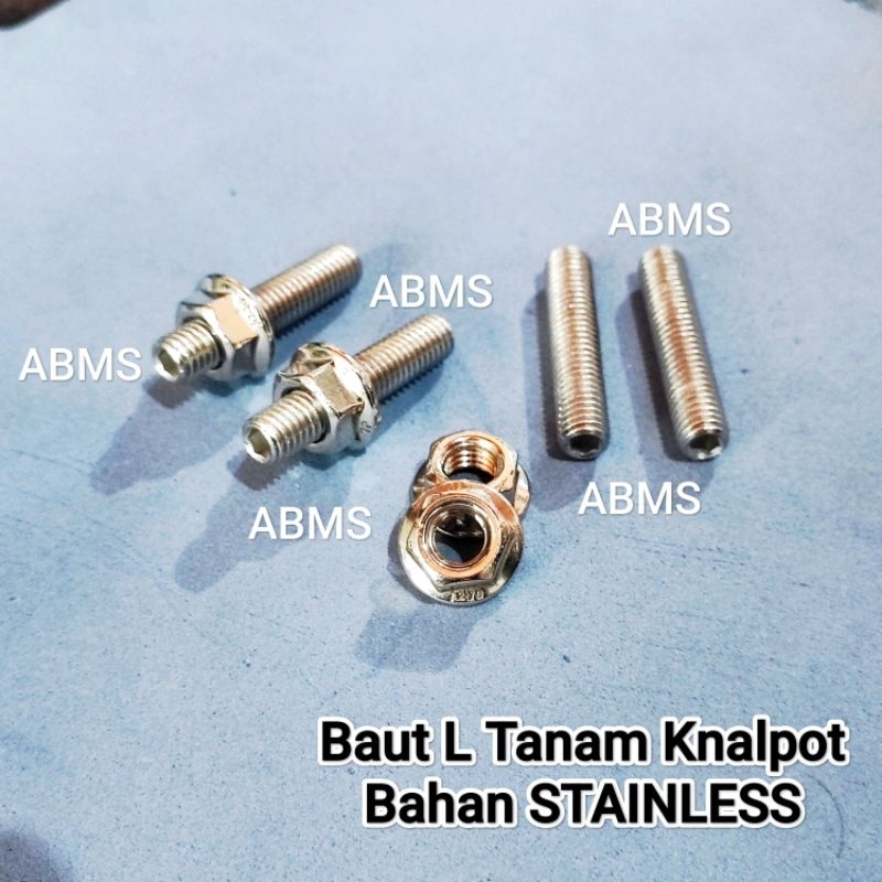 BAUT TANAM KNALPOT STAINLESS RX KING RXZ RXK NINJA R RR F1ZR SATRIA HIU LUMBA BAHAN STAINLESS 304 BA