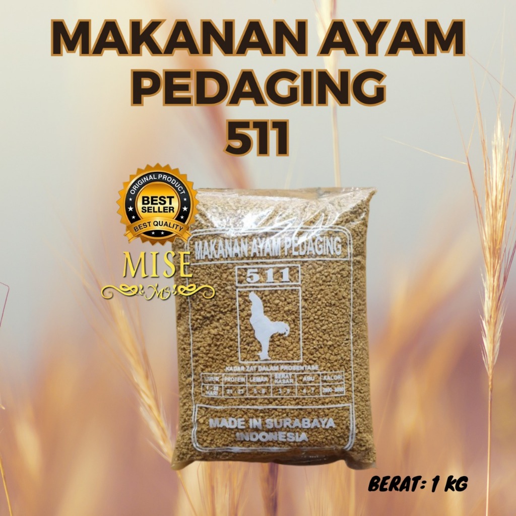 Pakan Ayam 511 Pakan Ayam Pedaging Pakan Ayam Broiler Pakan Anak Ayam Pakan Ayam Repack 1 kg