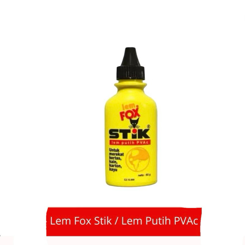 

Lem FOX STiK / Lem Putih PVAc 60 gram