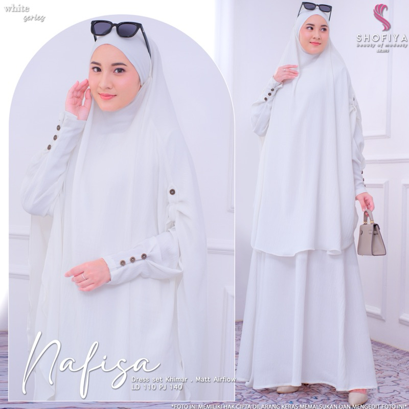 Riva Fashion - Nafisa Set - Zaskya Set - Gamis Syari Free Hijab Terbaru Terlaris