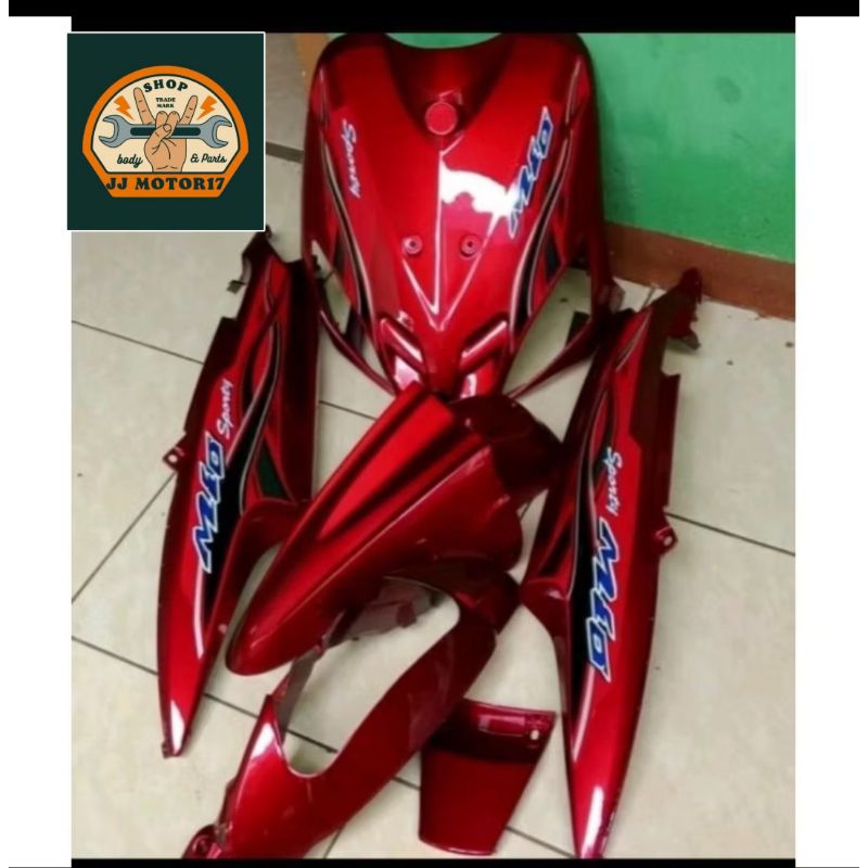 Paket Cover Body Mio Lama Old Sporty Body Set Mio Lama merah cabe /merah maroon
