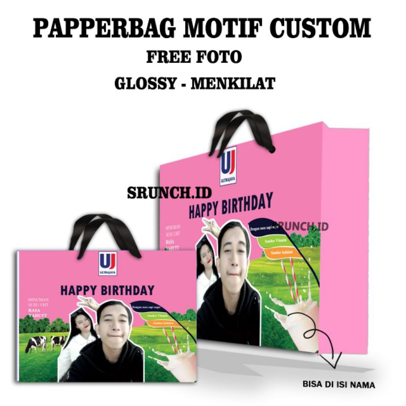

[1PCS] PAPPERBAG MOTIF KARTUN//FREE FOTO//DESAIN//NAMA//DLL