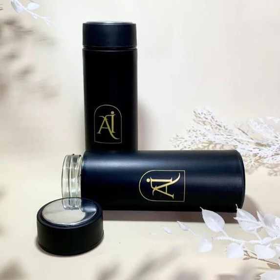 Premium Hampers Grosir Botol Minum Hitam Souvenir Sablon Murah Bali