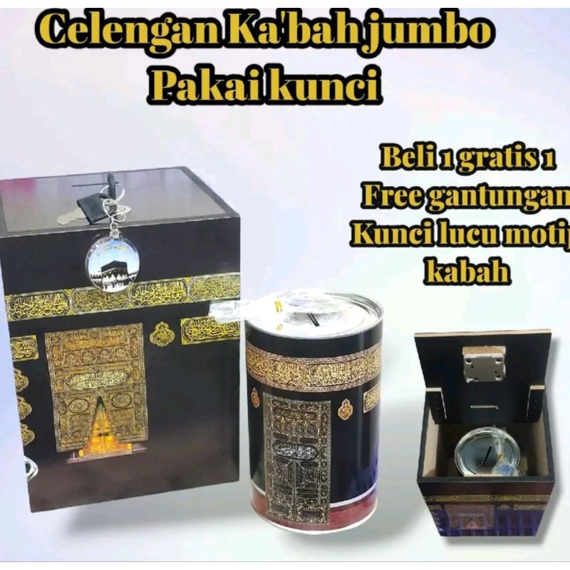 Celengan Kabah Beranak Bulat pakai kunci celengan jumbo 15x20 cm celengan Kabah celengan