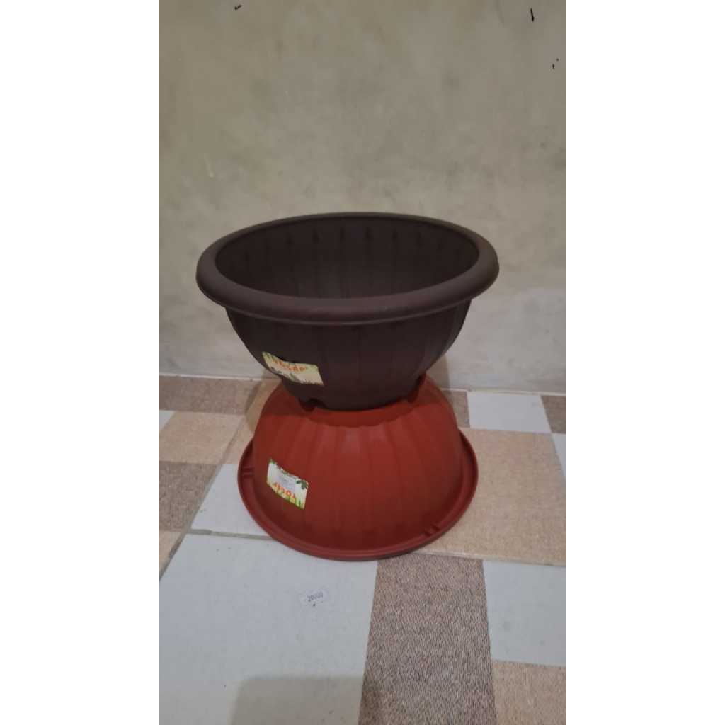 Pot Bonsai YPP 20 (22,5cm) Pot Yogap Bonsai Bulat Pot Bulat Ceper / pot tanaman hias bonsai YPP 20
