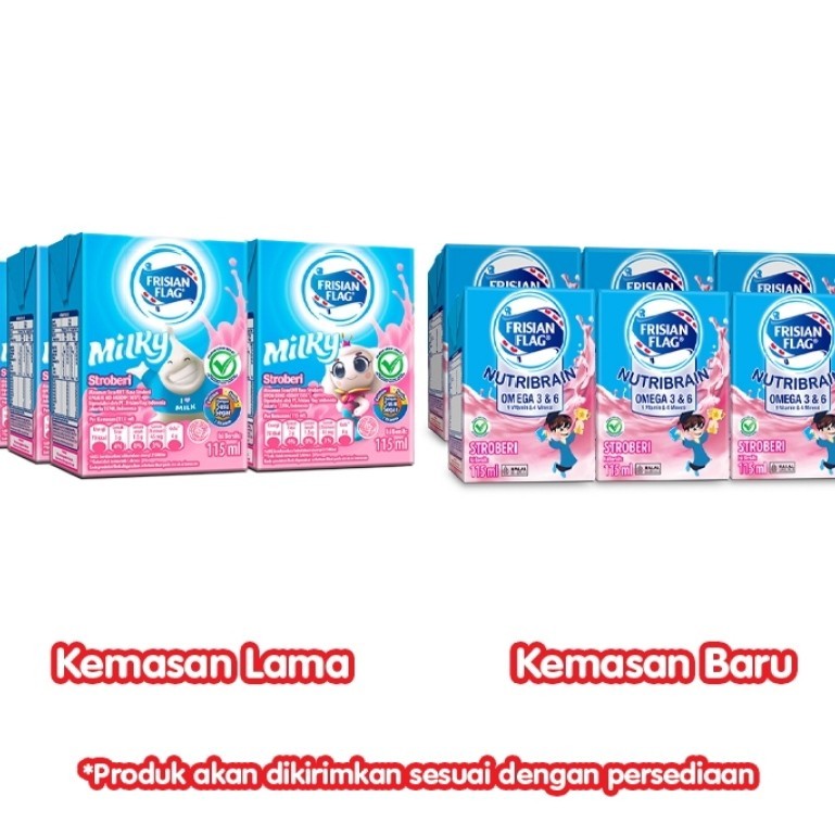 

Frisian Flag Nutribrain Susu UHT Cair Stroberi Kotak 6 x 115 ml