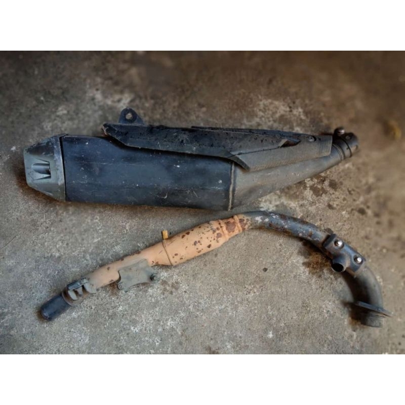 Muffler Mufler Knalpot Motor Kode K45 Honda CBR 150 R 150R Original Bekas Copotan Motor Second 2nd