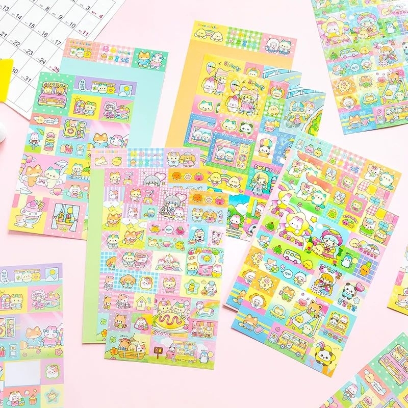 

[WindHeart] 2 lembar sticker sheet set BB deco sticker Korean cute colorful small objects 22555