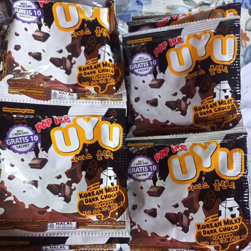 

Pop ice UYU varian baru 1renceng isi 20 sachet