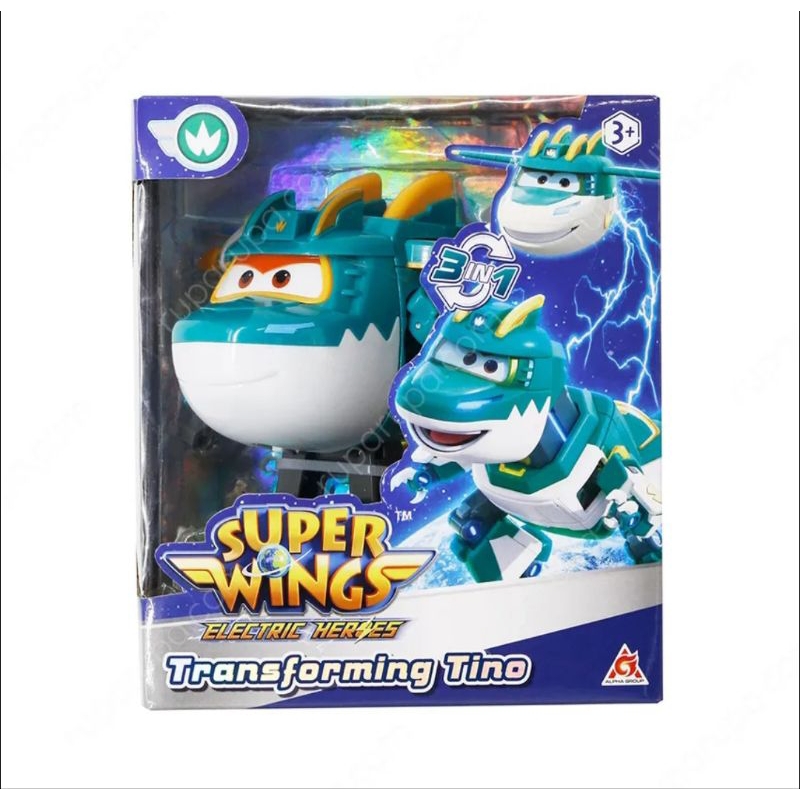 Mainan Super Wings Transforming Robot Tino NEW