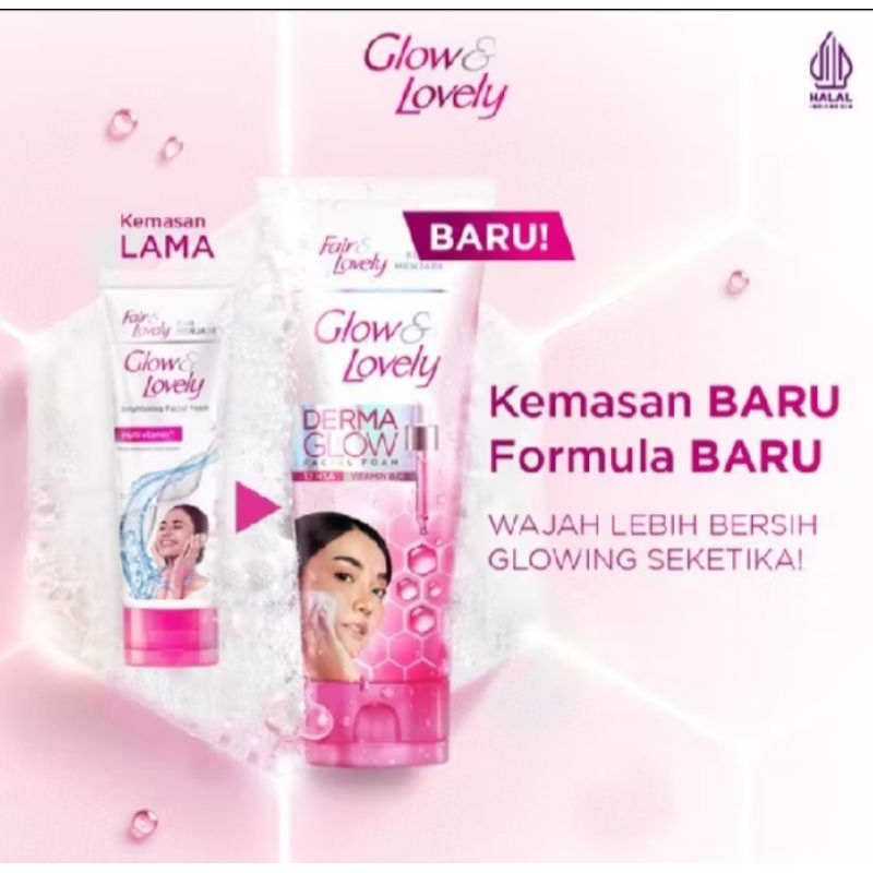 glow and lovely facial foam (PINK) 100 gr