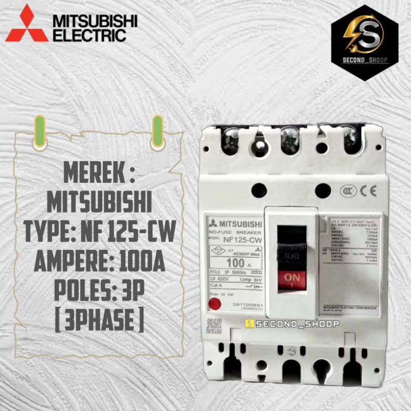 MCCB MITSUBISHI NF 125-cw 100A