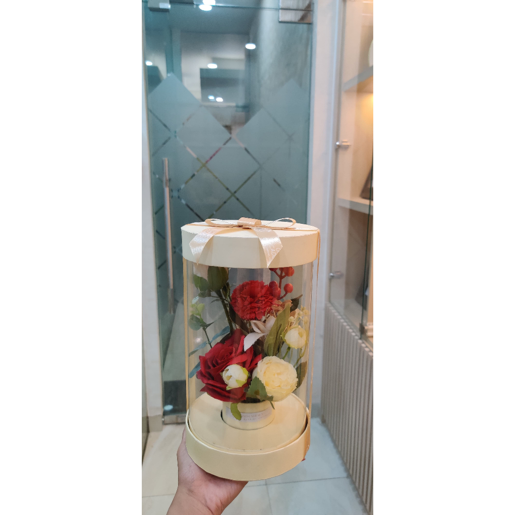 BOX MIKA BULAT/ DUS KUE MIKA TABUNG / Kotak Kue Tinggi Transparant