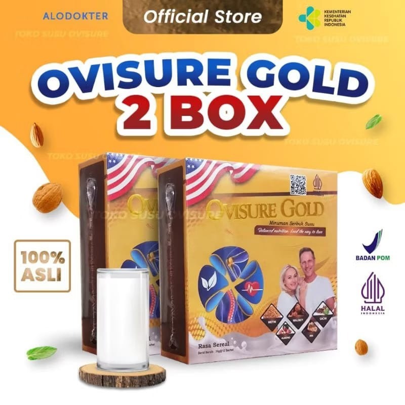 

Paket 2 Box Ovisure Gold Asli Susu Obat Vitamin Tulang Dan Sendi Syaraf Kejepit Keram Original