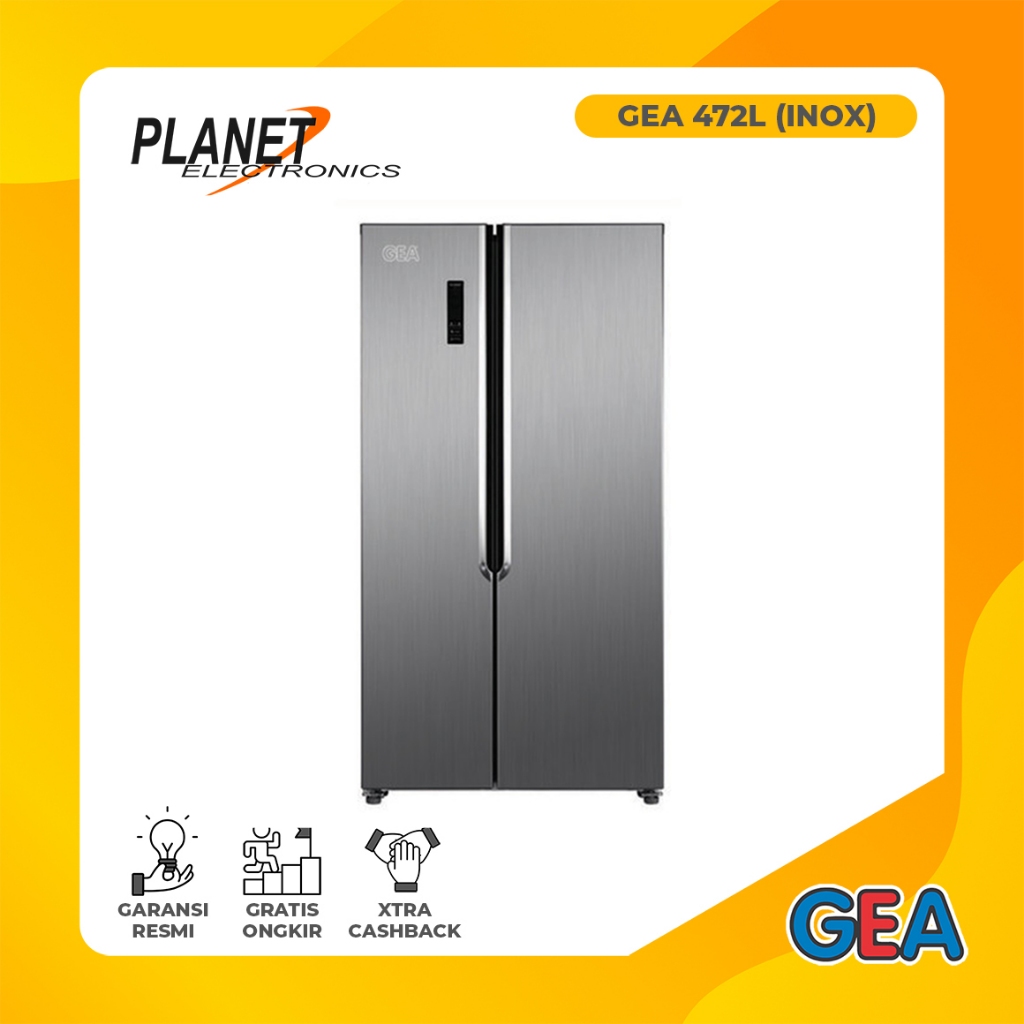 KULKAS SIDE BY SIDE GEA G2D 563 INOX INVERTER