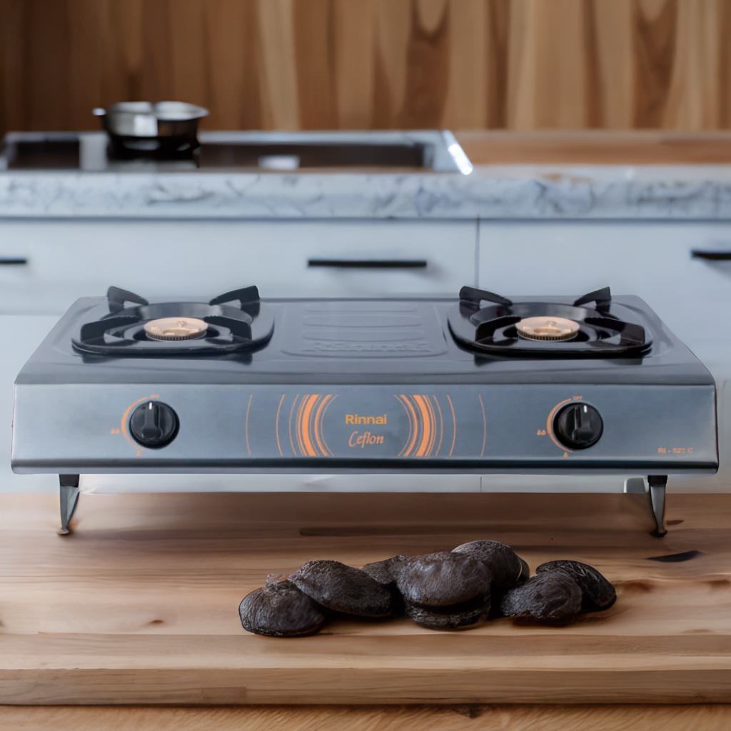 Rinnai Kompor Gas 2 Tungku RI 522C | Kompor Gas Rinnai RI522C  / Kompor Rinnai 2 Tungku Stainless Te