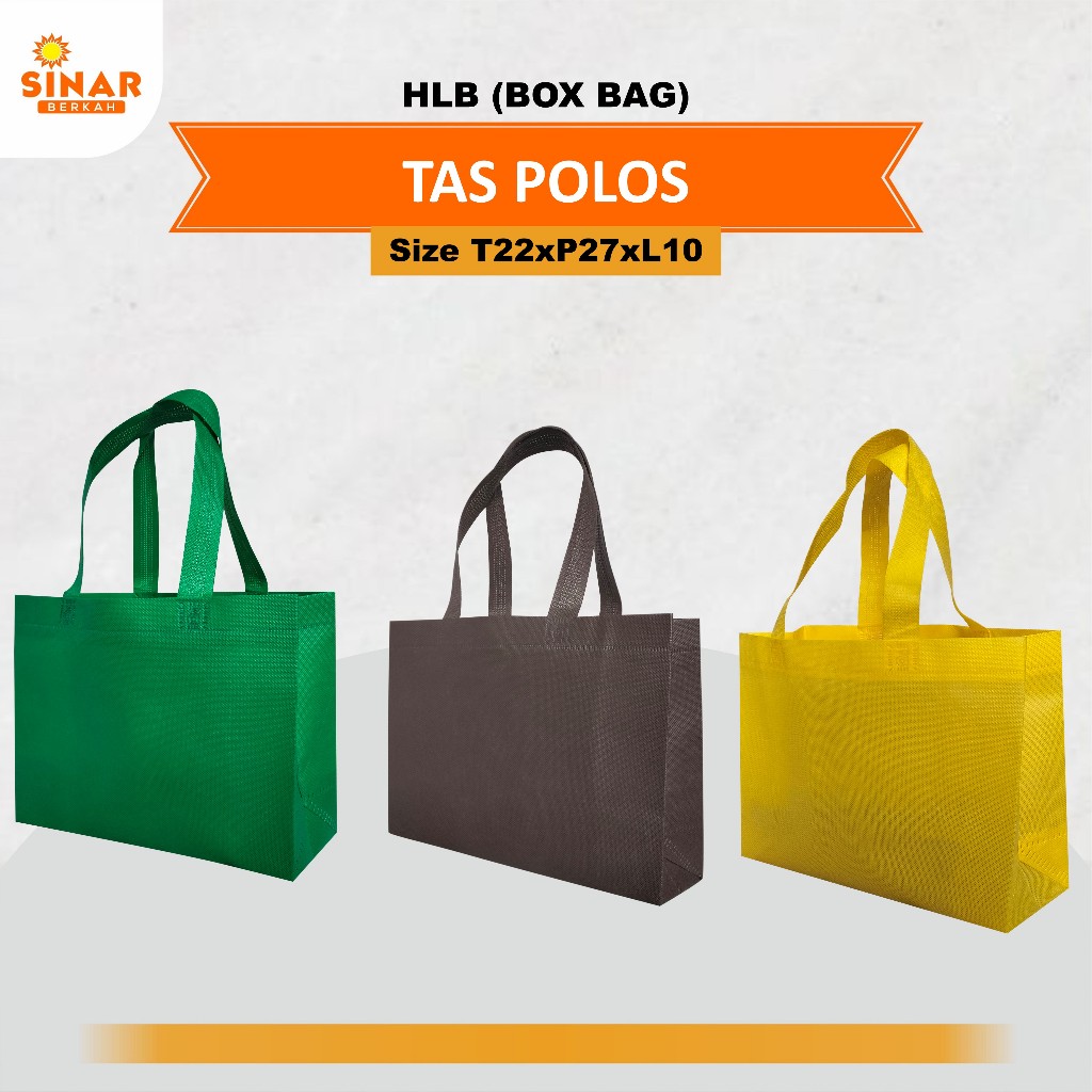 

Tas Souvenir Yasinan & Aqiqah - Goodie Bag Spunbond Polos, Bisa Disablon (22x27x10 cm)