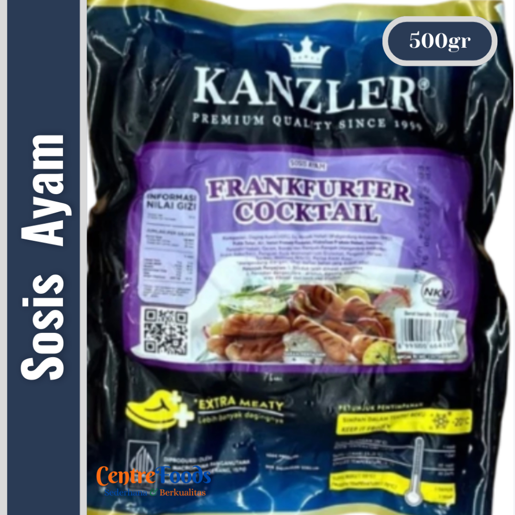 

Sosis Ayam - Frank Furter Cocktail Kanzler | 500gr [ Harga Per BKS ]