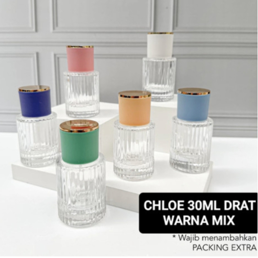 Botol Parfum Chloe Warna Mix 30ML Type Ulir Drat - Tempat Isi Ulang Parfum Satuan