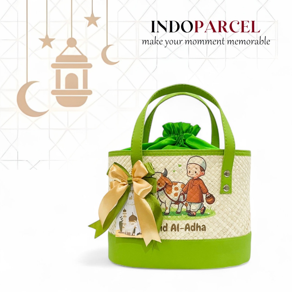 

INDOPARCEL - Tas Oval Decopage Idul Adha Totebag Serut Anyaman Pandan Goodie Bag Idul Adha Top Handle Bag Edisi Idul Adha Tas Jinjing Idul Adha Tas Bingkisan Tas Anyaman Viral Model Terbaru Tas Hampers Free Hang Tag Idul Adha