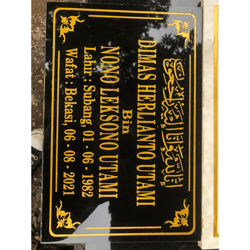 Lempengan Batu nisan/keramik/granit/marmer/termurah/berkualitas/prasasti