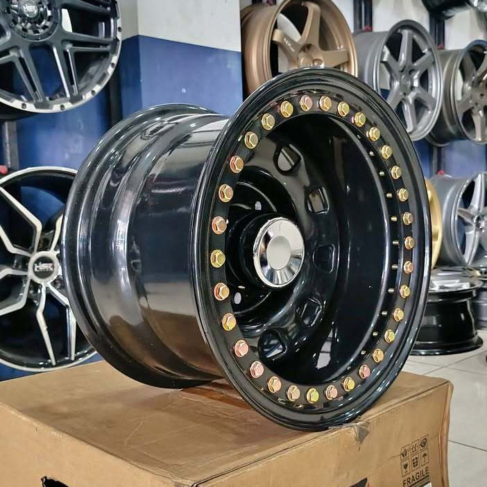 Velg Mobil Ring 15 Lebar 10 Pcd 6x139,7 Et Minus 44 Velg Offroad Hsr Beadlock Mokupo