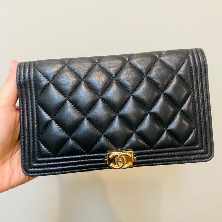 Chanel Black Boy Long Wallet - No Box - Negotiable