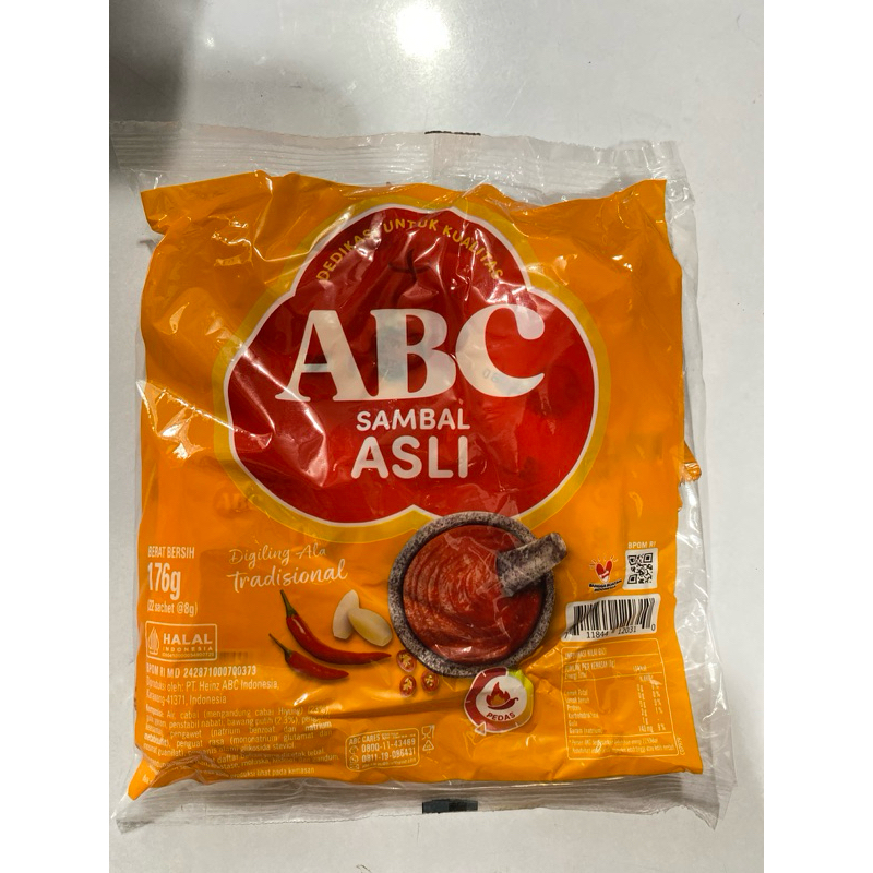 

Saos sambal asli Abc isi 22 sachet