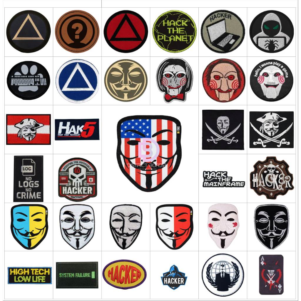 Patch Bordir Logo Anonymous - District Bordir