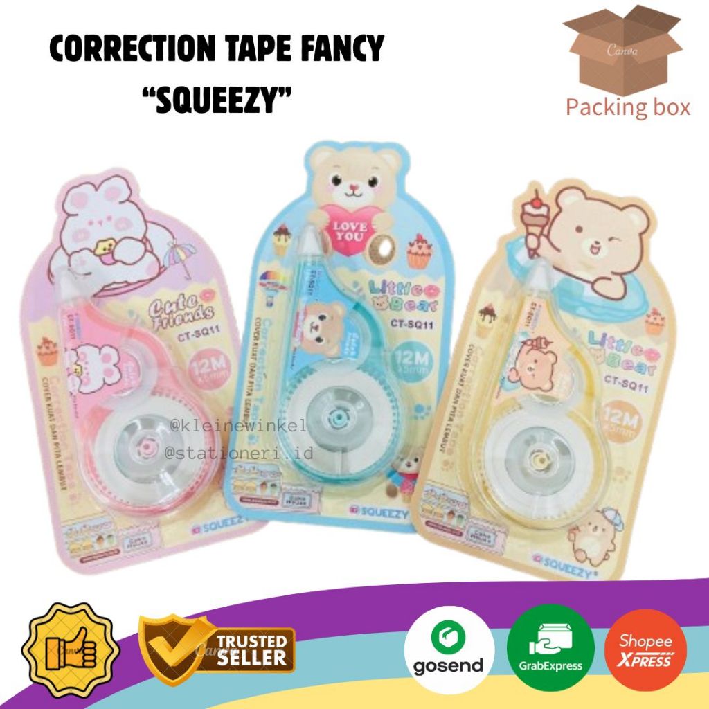 

Correction Tape Fancy SQUEEZY CT - SQ11 / Tipex Kertas 12m x 5mm [ 1 PCS ]