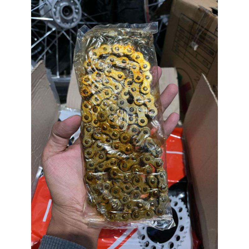 Sale Rantai motor Rante TK Racing 420HS-104L Emas Gold Ori Asli Baru