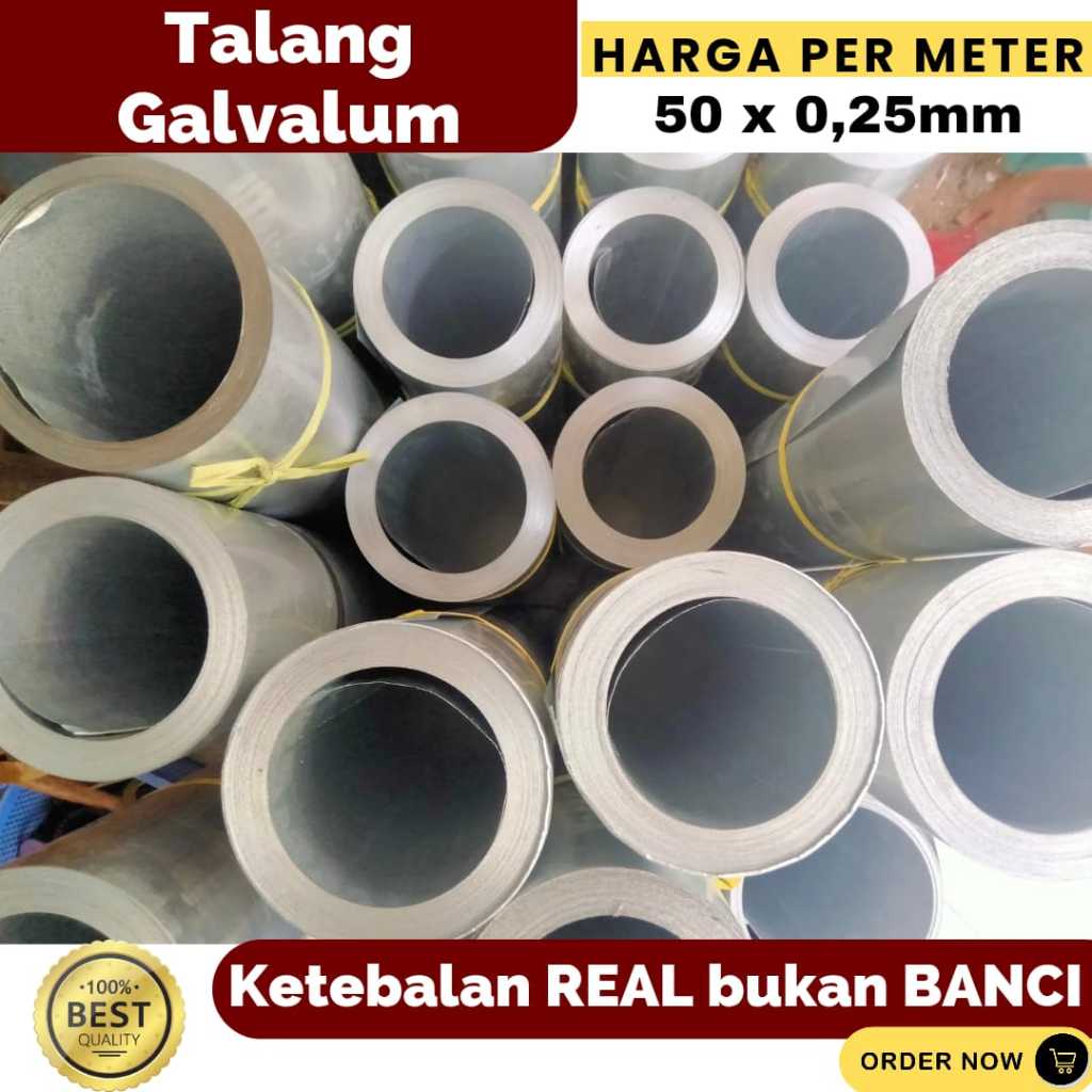 ROLL Talang Galvalum Meteran Anti Karat Lebar 50cm Tebal 0.25mm Seng Plat Roll