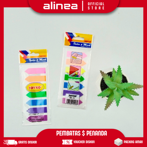 

Pembatas dan Penanda Buku Plastic Warna Warni Joyko Index & Mark 25 Lembar x 7 Warna