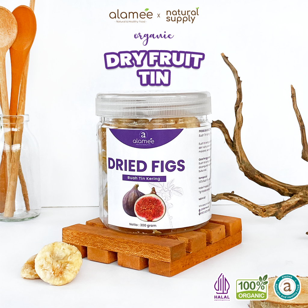 

ALAMEE Buah Tin Kering Cemilan Buah Sehat Dried Figs Buah Ara Kering Rendah Kalori 300gr