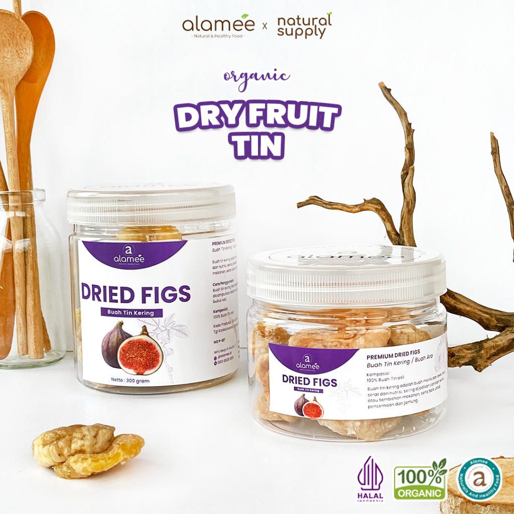 

ALAMEE Buah Tin Kering Cemilan Buah Sehat Dried Figs Buah Ara Kering Rendah Kalori