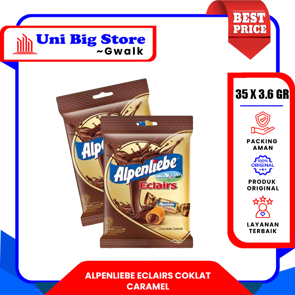 

PERMEN ALPENLIEBE ECLAIRS CHOCOLATE CARAMEL COKLAT KARAMEL - 126 gr