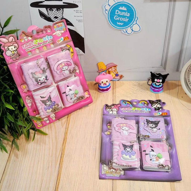 

Buku Mini Sanrio 1 SET isi 4 PCS Ready Box Pink dan Ungu