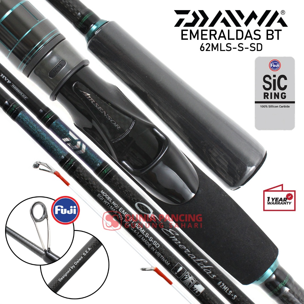 Joran Daiwa Eging Spinning Emeraldas BT Eging Boat Rod 2024 62MLS / 511MS