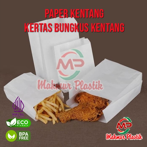 

Paper Bag / Kantong Kertas / Kantong Roti / Fried Chicken / Snack FOOD GRADE - ISI 100 Pcs