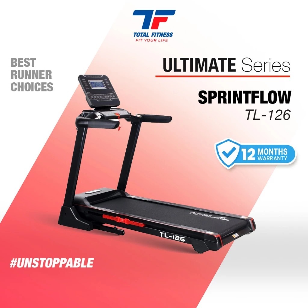 TOTAL FITNESS Treadmill Electric Automatic Incline TL 126