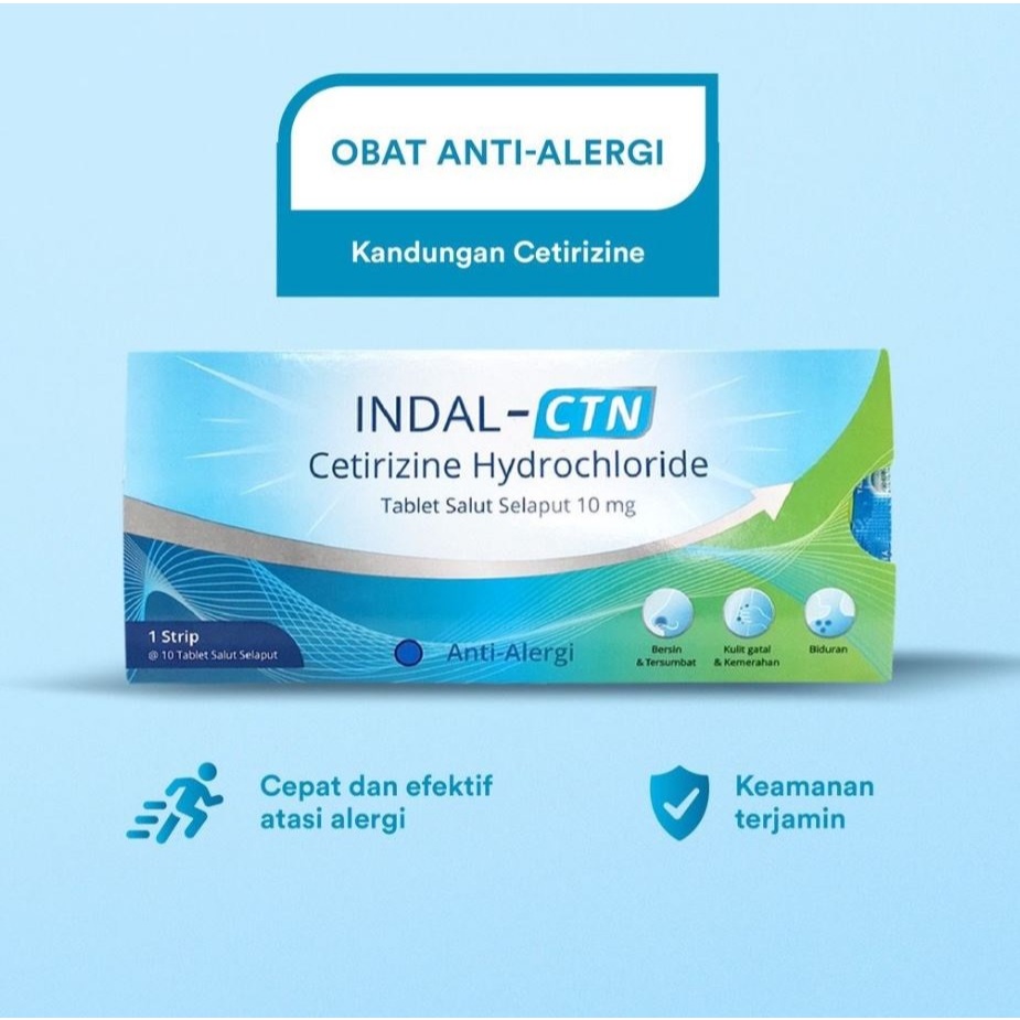 Indal CTN Isi 10 Tablet - Obat Alergi / Obat Alergi Dingin Denpasar