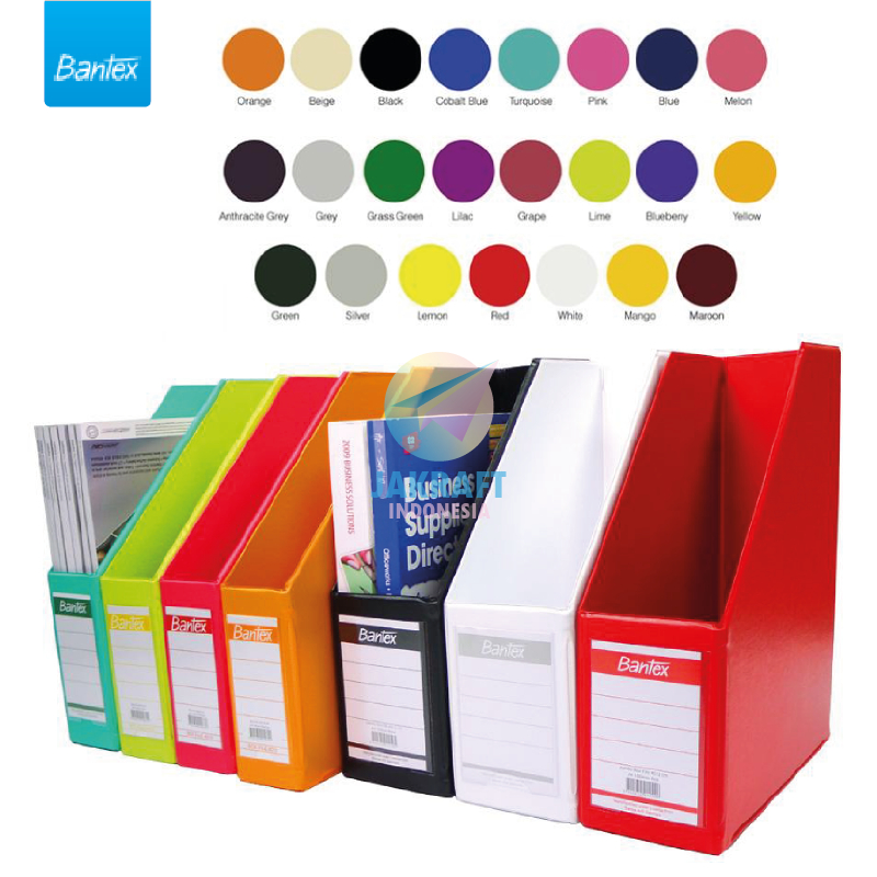 

(1 Pcs) Magazine Box File BANTEX 4011 PVC F4 Folio Besar 10 Cm FC Kotak Stand Tempat Dokumen Koleksi Warna Lengkap