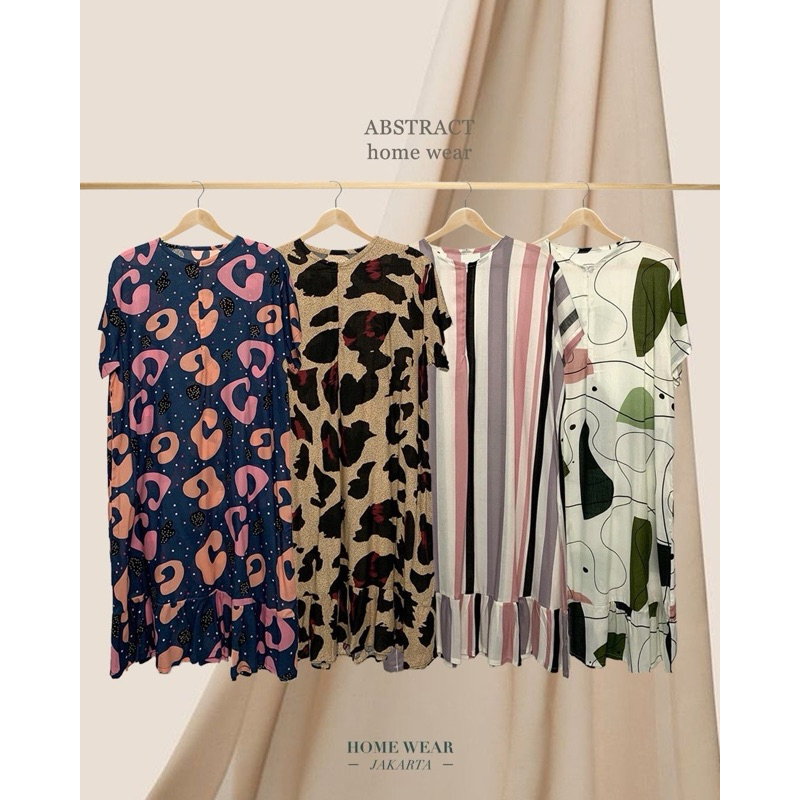 Abstract Home Wear Daster Adem Bahan Rayon